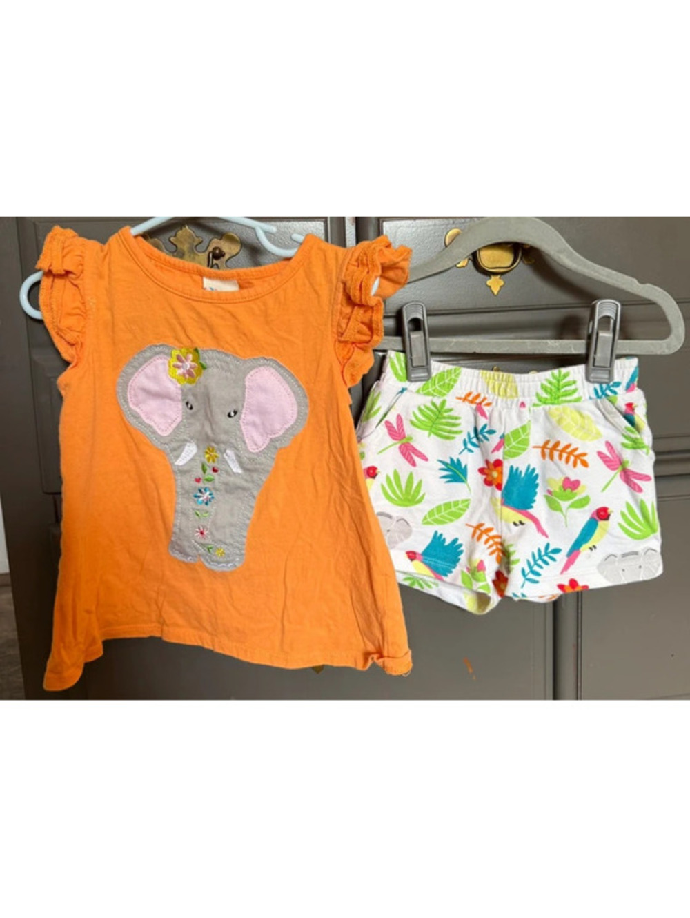 Adventurewear Elephant Zoo Safari Matching Short Set